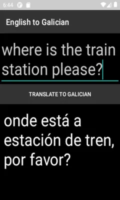 English to Galician Translator android App screenshot 0